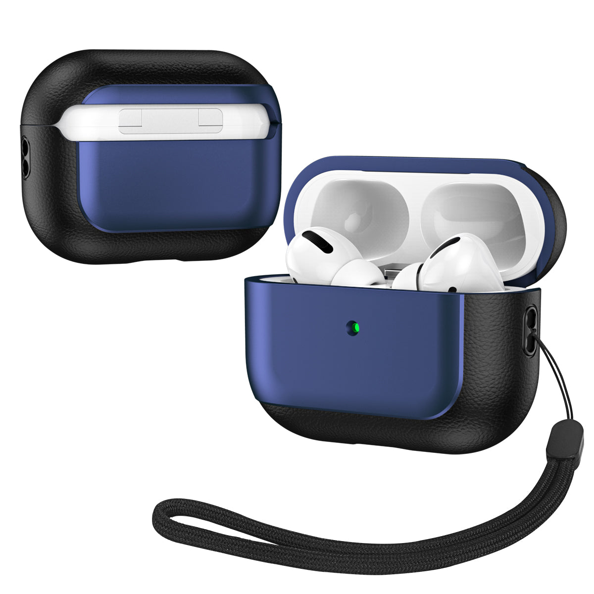 For Apple AirPods Pro Earphone Case Electroplating Protective Cover with Lanyard For Apple AirPods Pro Earphone Case Electroplating Protective Cover with Lanyard